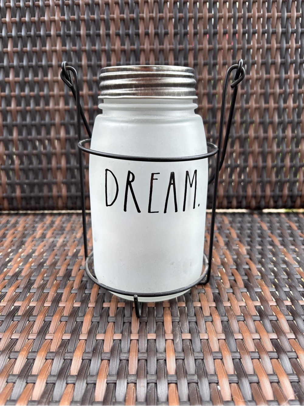 Rae Dunn 'DREAM’ Mason Jar Lantern with Metal Holder